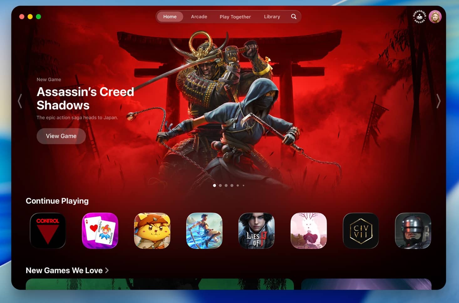 macOS 26首次整合了Mac内的所有游戏